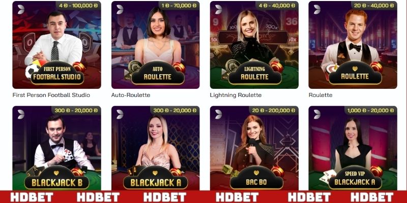 Giải trí cùng trò chơi Live Casino HDBET tại sảnh EVO