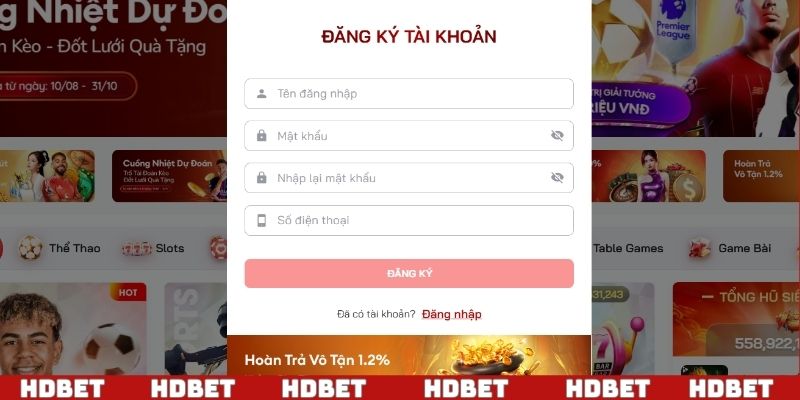 Hoàn thành các bước đăng ký dễ dàng, đơn giản